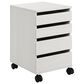 Valor Living Holly 4-Drawer Mobile Storage Cart in White Oak, , large