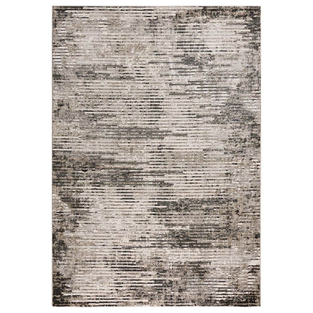 RIZZY Calabria 5"3" x 7"6" Gray, Black and Neutral Area Rug, , large