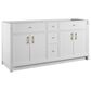 James Martin Bellshire 72" Double Bathroom Vanity in Bright White with 3 cm Siberian Silestone Top and Rectangular Sinks, , large