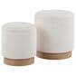 Lumisource Marla 2-Piece 16" Nesting Ottoman Set in Cream, , large