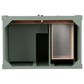 James Martin Vanities Brittany 36" Single Bathroom Vanity in Smokey Celadon with Single Hole 3 cm White Zeus Quartz Top and Rectangular Sink, , large