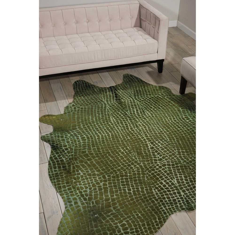 Nourison Couture BR700 5&#39; x 7&#39; Green Area Rug, , large