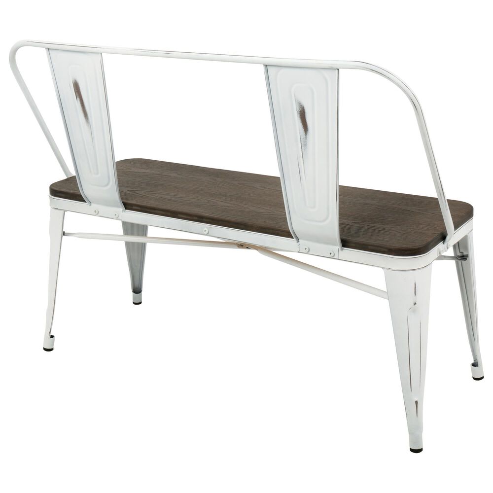 Lumisource Oregon Bench in Espresso and White, , large