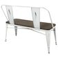 Lumisource Oregon Bench in Espresso and White, , large