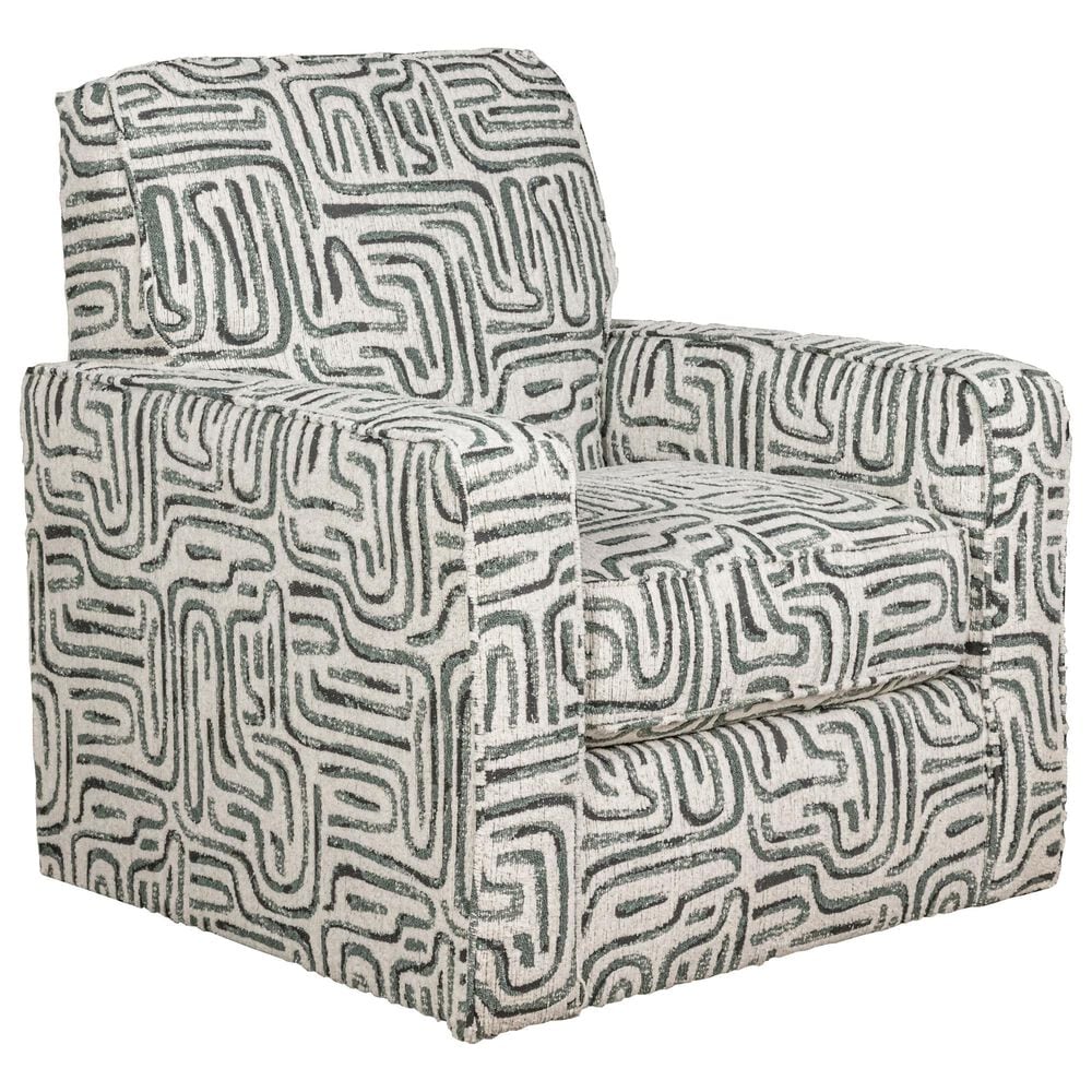 Southaven Swivel Chair with Track Armrests in Intellect Jade, , large