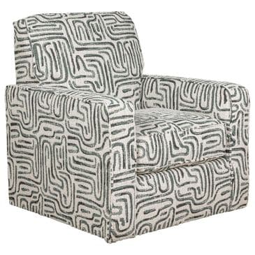 Southaven Swivel Chair with Track Armrests in Intellect Jade, , large