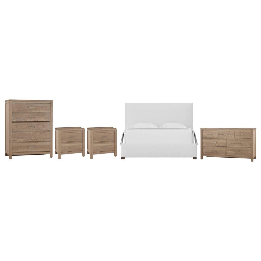 Viceray Collections Choices Amelia, Tide and Timber 5-Piece Queen Bedroom Set with Two Nightstand in Natural Oak, , large
