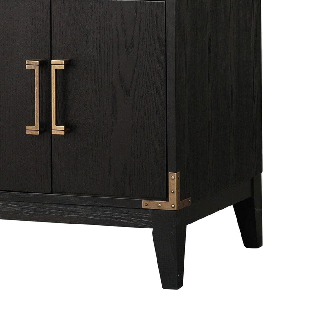 Lexora Home Laurel 60&quot; Double Bathroom Vanity in Black Oak with White Cultured Marble Top and Rectangular Sinks, , large