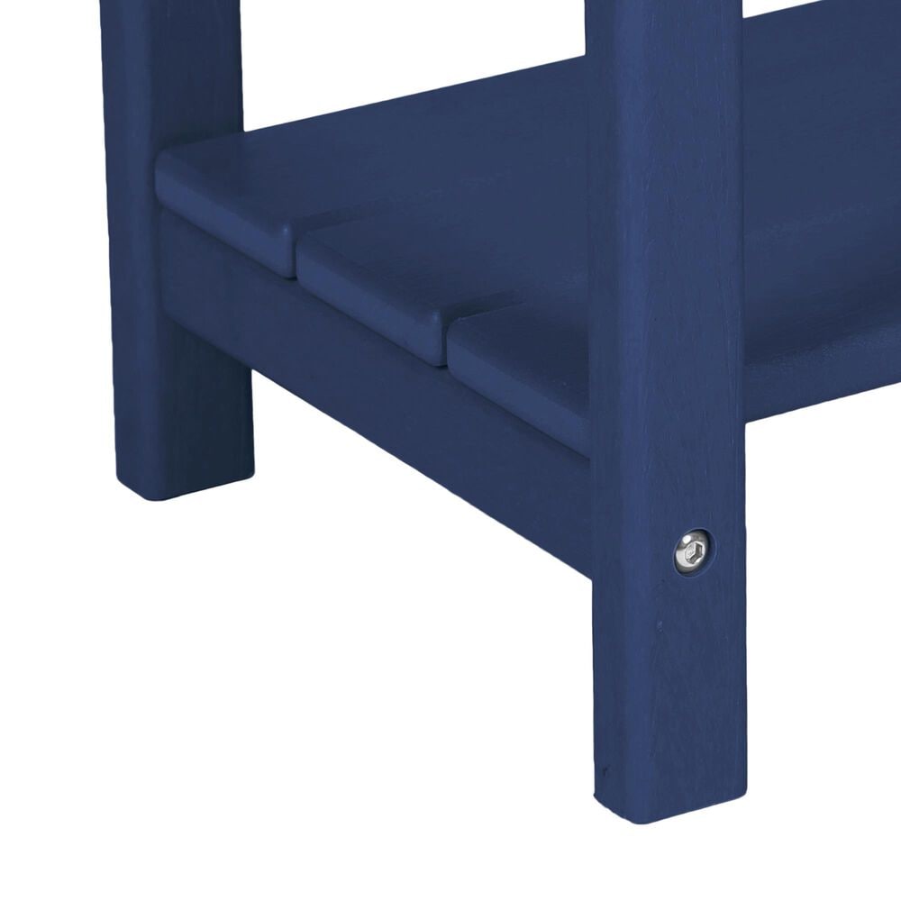 Hearth and Haven 3-Piece Outdoor Folding Adirondack Chair Set with Side Table in Navy Blue, , large
