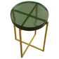 Bassett Mirror Company Marilee Accent Table in Rich Green and Sleek Brushed Gold, , large