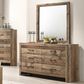 Crown Mark Elmer 6 Drawer Dresser and Mirror in Rustic Brown, , large