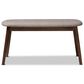 Baxton Studio Easton Bench with Light Grey Cushion in Walnut Brown, , large