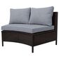 HOMLUX 5 Pieces All-Weather Brown PE Rattan Wicker Sofa Set in Grey, , large