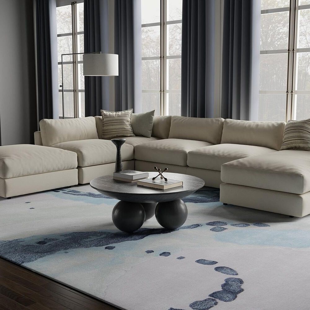 Feizy Rugs Kawai 10&#39; x 14&#39; Green and Blue Area Rug, , large