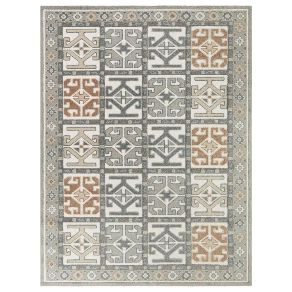 Balta Rugs Resist Asawa Blue and Rust 5"3" x 7" Area Rug, , large