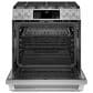 Cafe 30" Slide-In Dual Fuel Range in Stainless Steel, , large