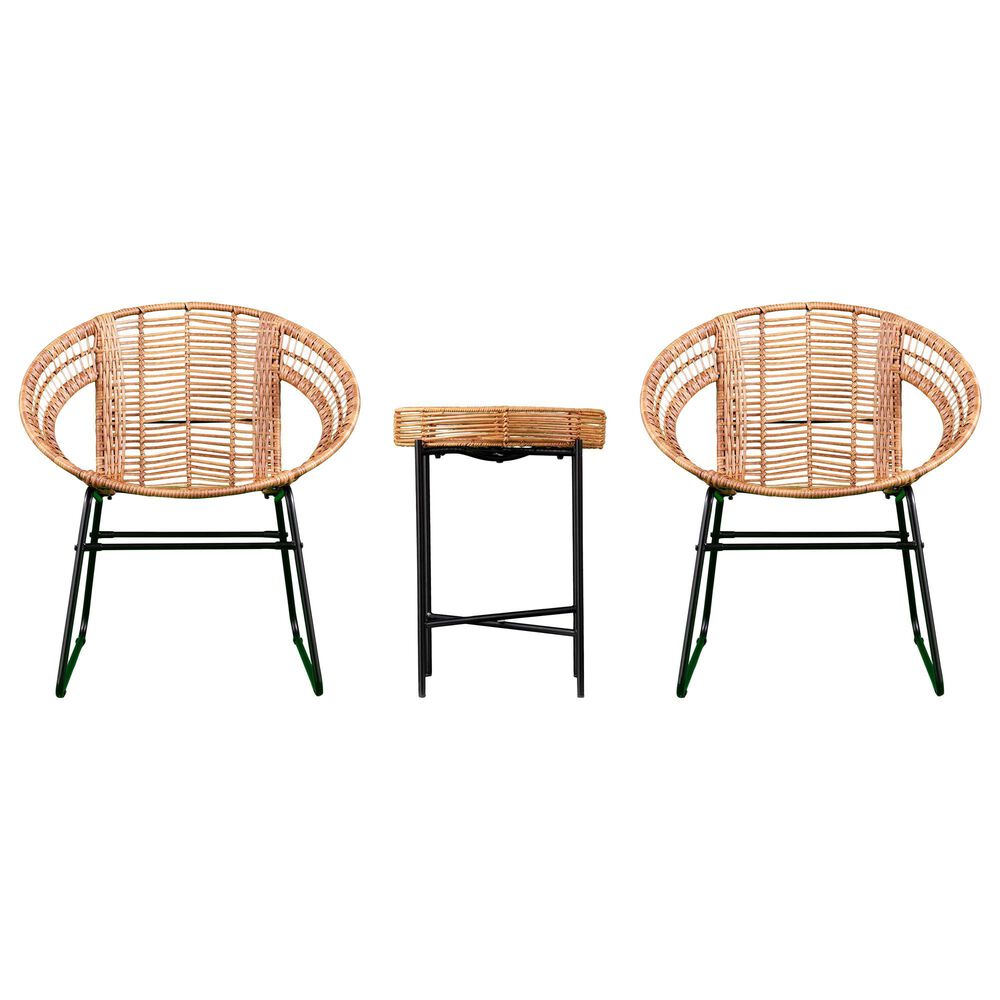 Southern Enterprises Alandhra 3-Piece Bistro Set in Natural and Black, , large