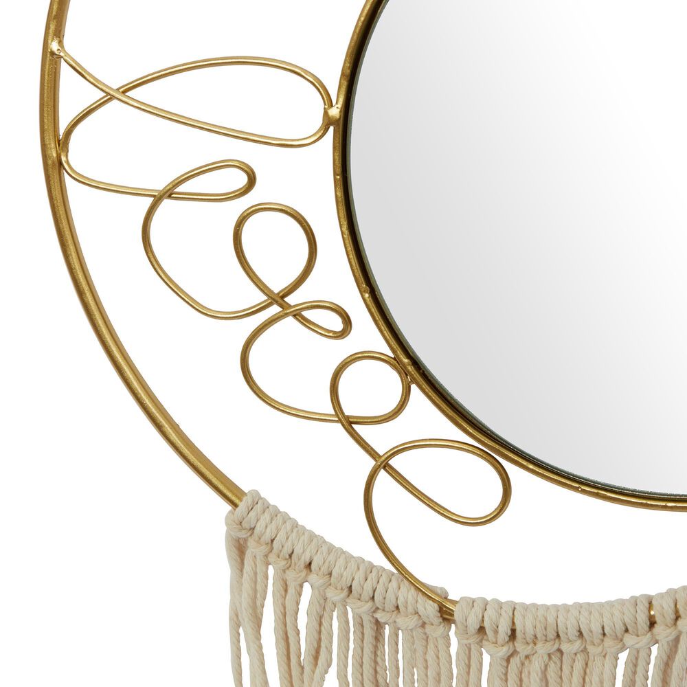 Novogratz Contemporary Wall Mirror in Polished Gold &#40;Set of 2&#41;, , large