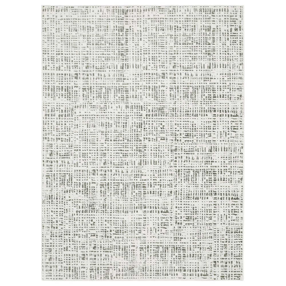 Oriental Weavers Montecito Abstract Tweed 7"10" x 10"10" White Area Rug, , large