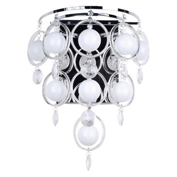 Lite Source Bubbles Crystal Wall Lamp in Chrome, , large