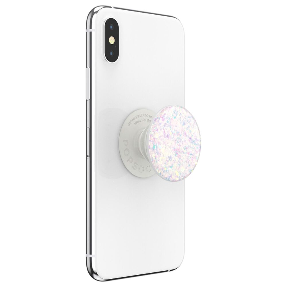PopSockets PopGrip Premium Swappable Device Stand and Grip - Iridescent Confetti White, , large