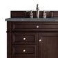 James Martin Vanities Brittany 36" Single Bathroom Vanity in Burnished Mahogany with 3 cm Parisien Bleu Quartz Top and Rectangular Sink, , large