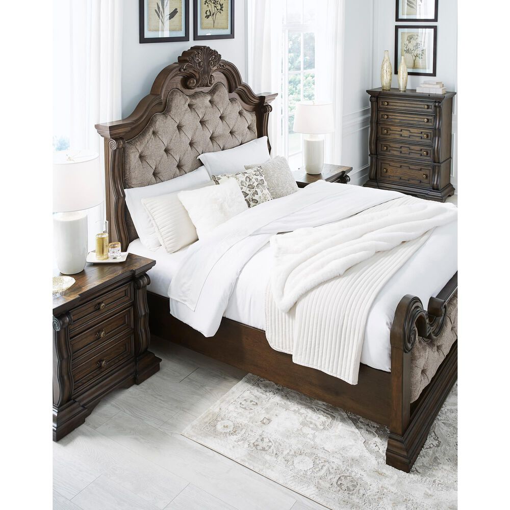 Millenium Maylee California King Upholstered Bed in Dark Brown, , large