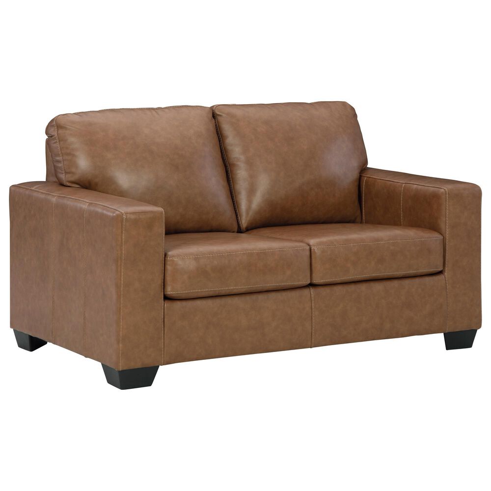 Ashley Bolsena Stationary Loveseat in Caramel, , large