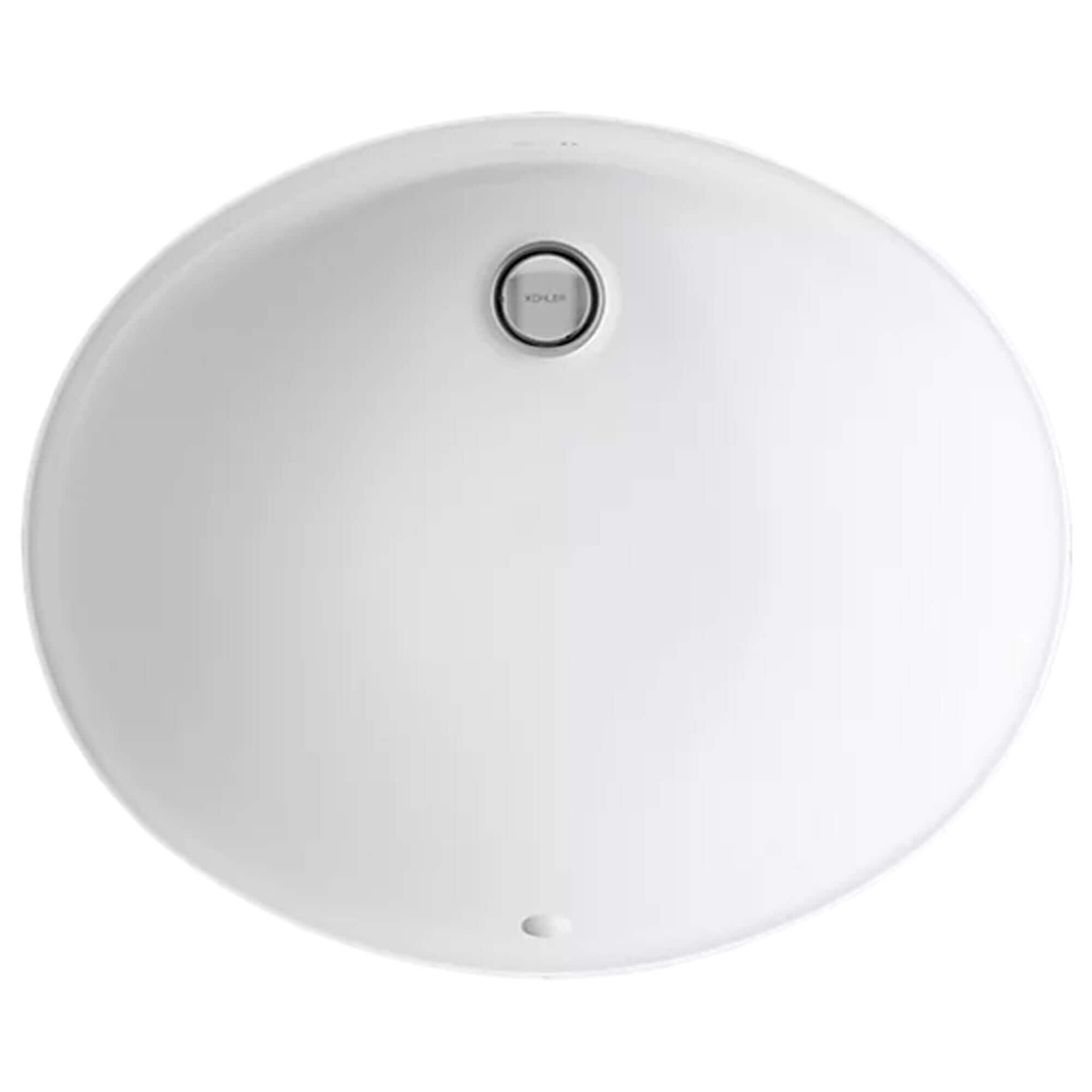 Kohler Caxton Oval Undermount Bathroom Sink in White
