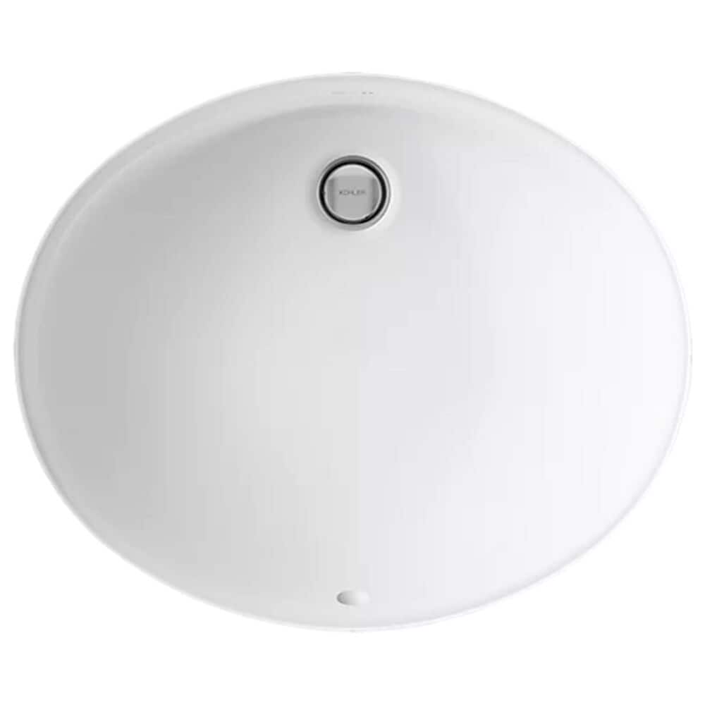 Kohler Caxton Oval Undermount Bathroom Sink in White, , large