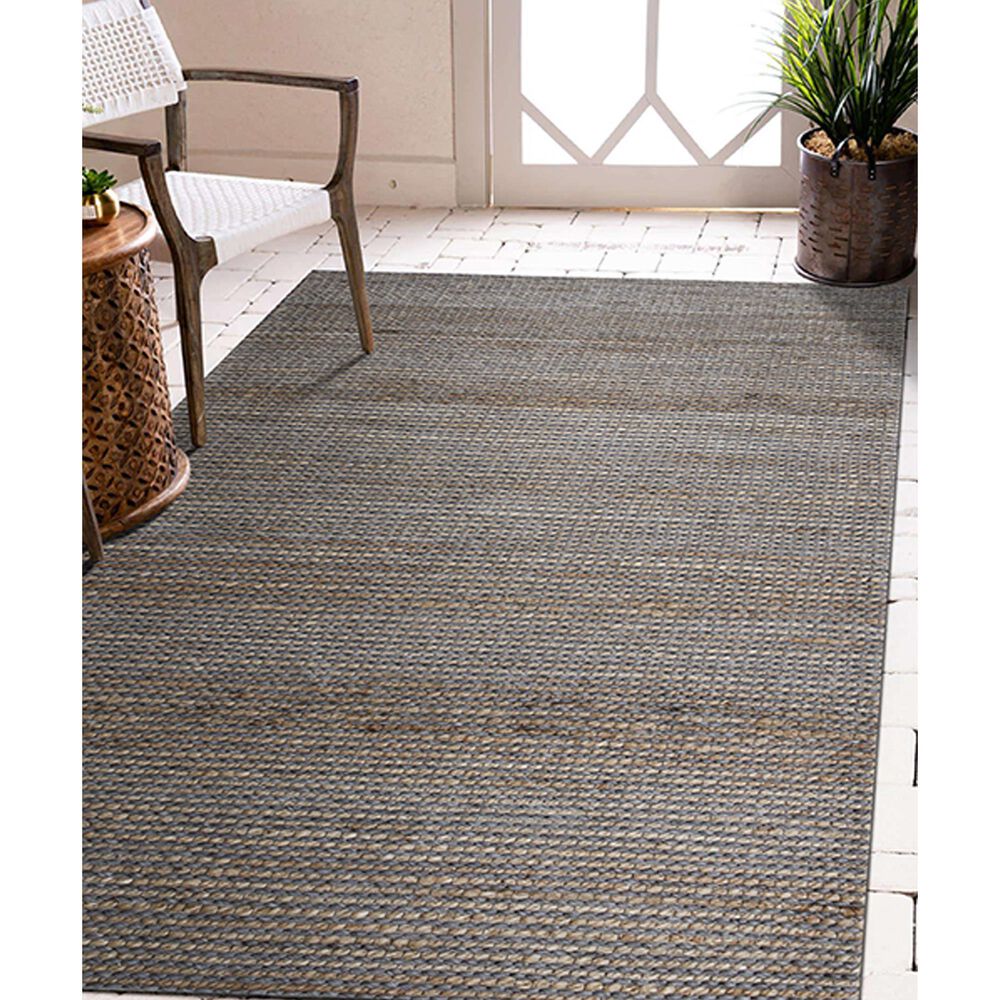 L&amp;R Resources Rondane 7&#39;9&quot; x 9&#39;9&quot; Dark Gray and Natural Area Rug, , large