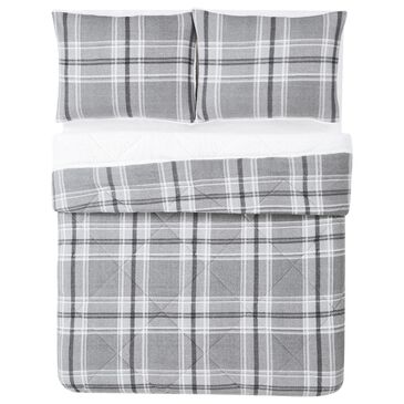 Pem America Cannon Cozy Teddy 3-Piece Full/Queen Comforter Set in Grey, , large
