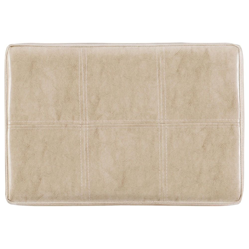 Linon Home Decor Claridge Bar Stool with Beige Cushion in Dark Brown, , large