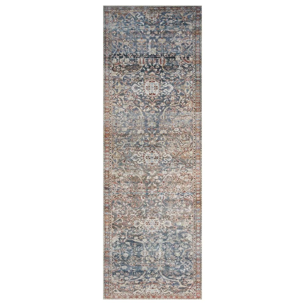 Chris Loves Julia x Loloi Jules 2"6" x 9"6" Denim and Spice Runner, , large