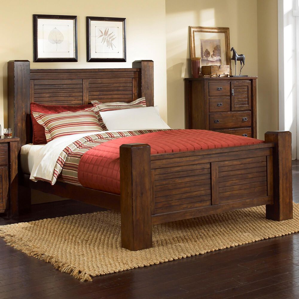 Tiddal Home Trestlewood 3-Piece Queen Bedroom Set in Mesquite Pine, , large