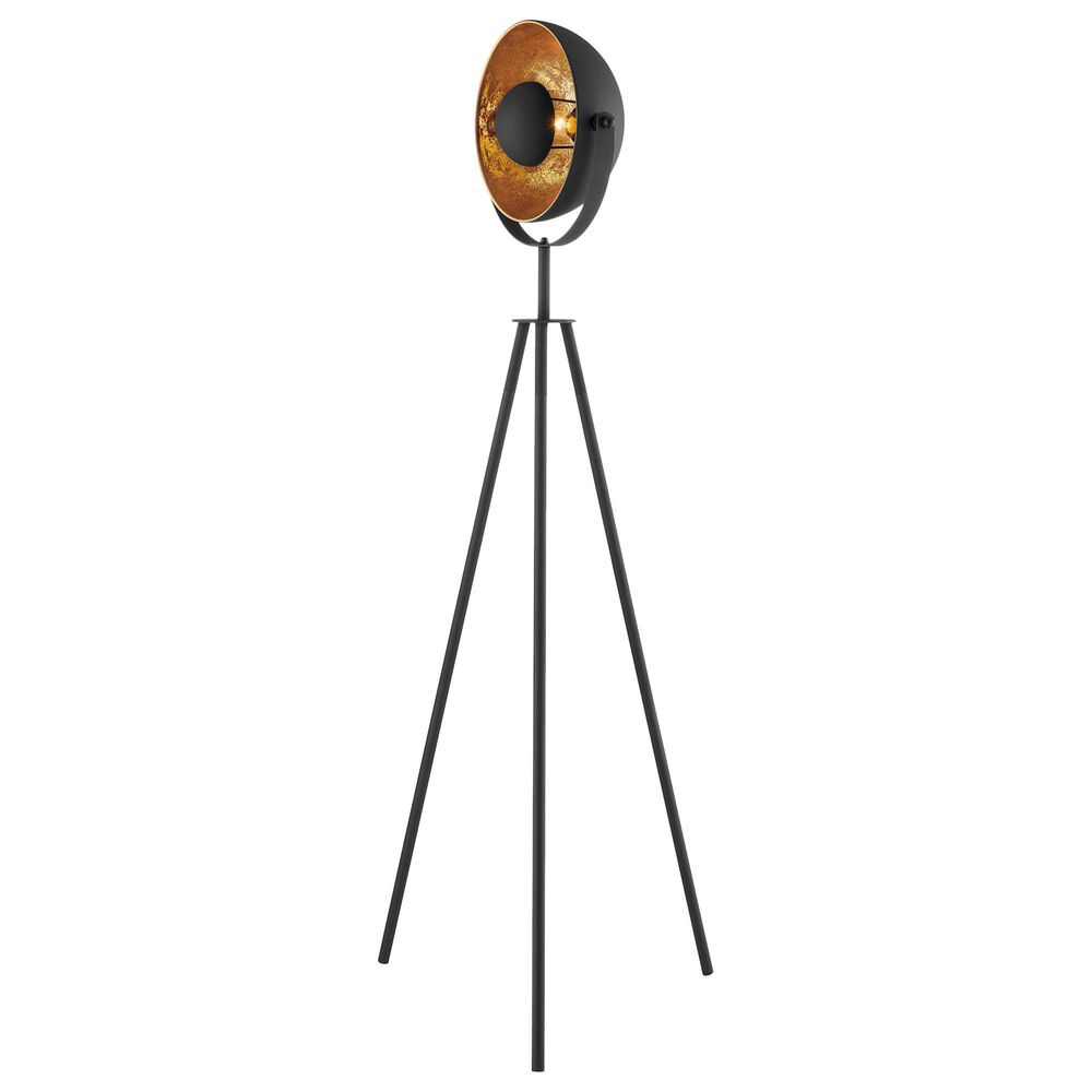 Lite Source Gothard Floor Lamp with Legs Tripod Base in Black, , large