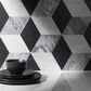Soho Studio Pari Grigio Nero Carrara and Bardiglio 8" x 9.21" Marble Mosaic Sheet, , large