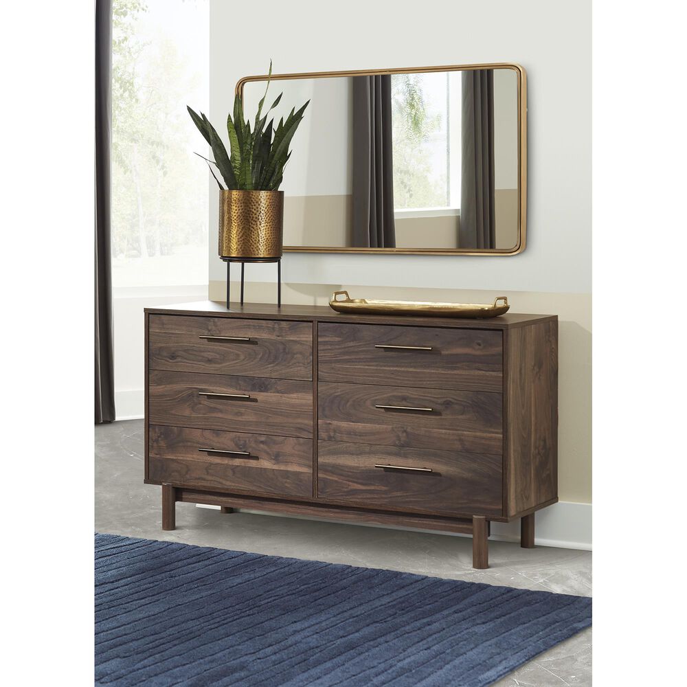 Ashley Calverson 6-Drawer Dresser in Mocha, , large