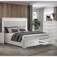 Sasha Lee King Storage Bed in Brushed White, , large