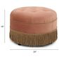 Jennifer Taylor Home Yolanda Accent Ottoman in Peach Orange Velvet, , large
