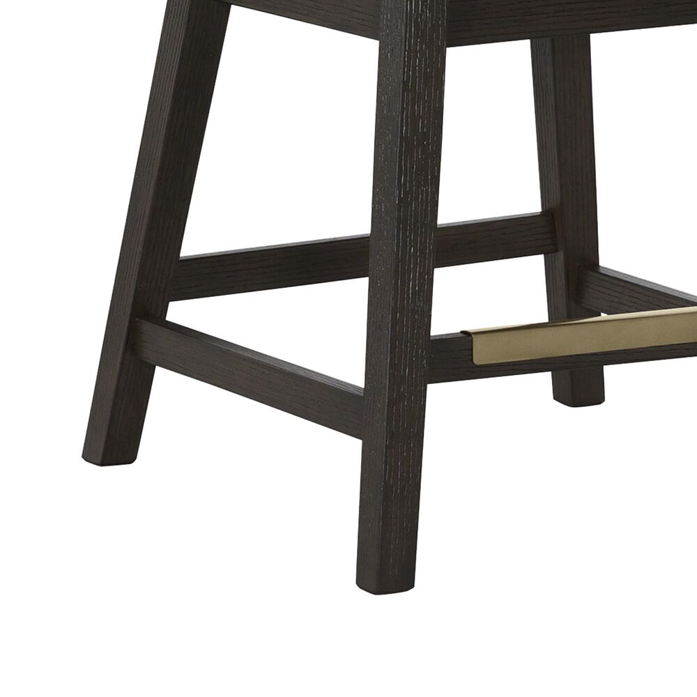 Millenium Burkhaus Counter Stool in Dark Brown Finish and Beige Upholstery, , large