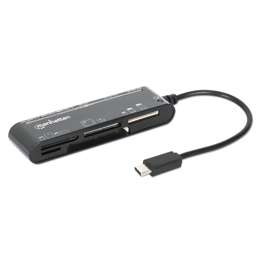 Manhattan 5-in-1 USB-C Multi-Card Reader in Black, , large