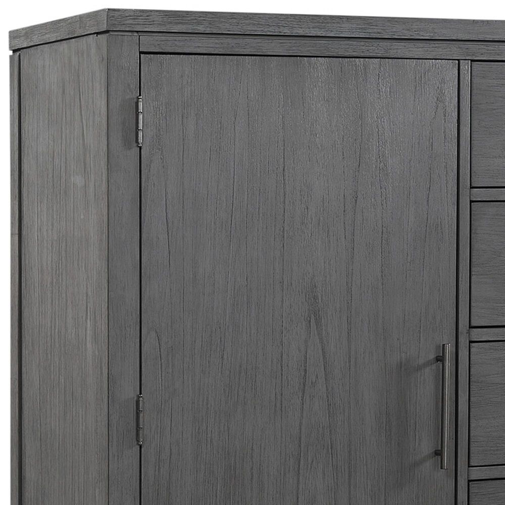 Riva Ridge Preston 5-Drawer Door Chest in Urbane Grey, , large