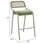 Zuo Modern Rio Patio Barstool in Green (Set of 2), , large