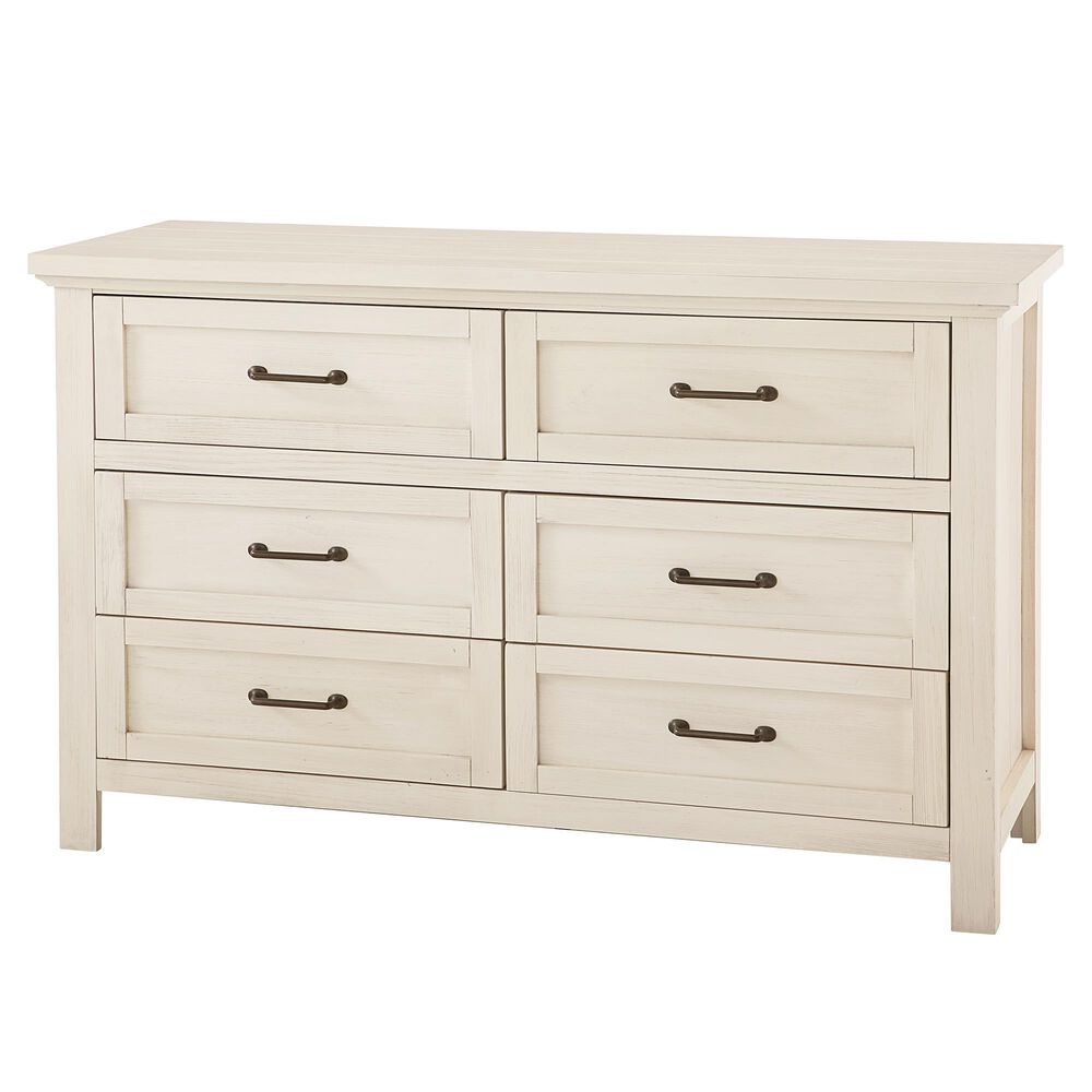 Eastern Shore Westfield 6Drawer Dresser in Brushed White Shop NFM