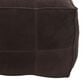 Maple and Jade 28" Low Profile Square Stuffed Pouf in Dark Brown, , large