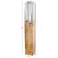 Maple and Jade Handmade Indoor/Outdoor Candle Lantern in Oiled Brown, Silver and Clear, , large