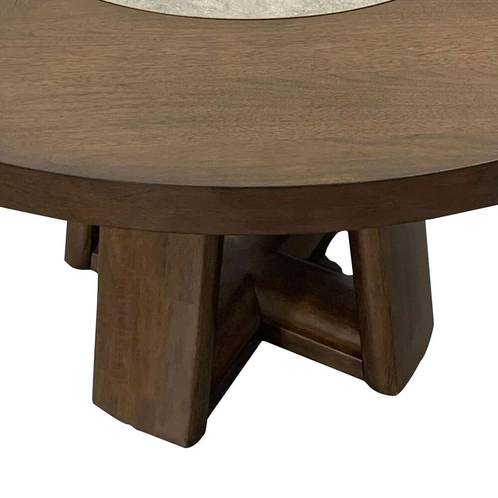 Riverside Furniture Delia Round Dining Table in Nouveau Walnut - Table Only, , large