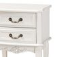 Baxton Studio Gabrielle 2-Drawer End Table in White, , large