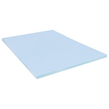 Flash Furniture Capri 2" Full Cool Gel Memory Foam Mattress Topper in Blue, , large